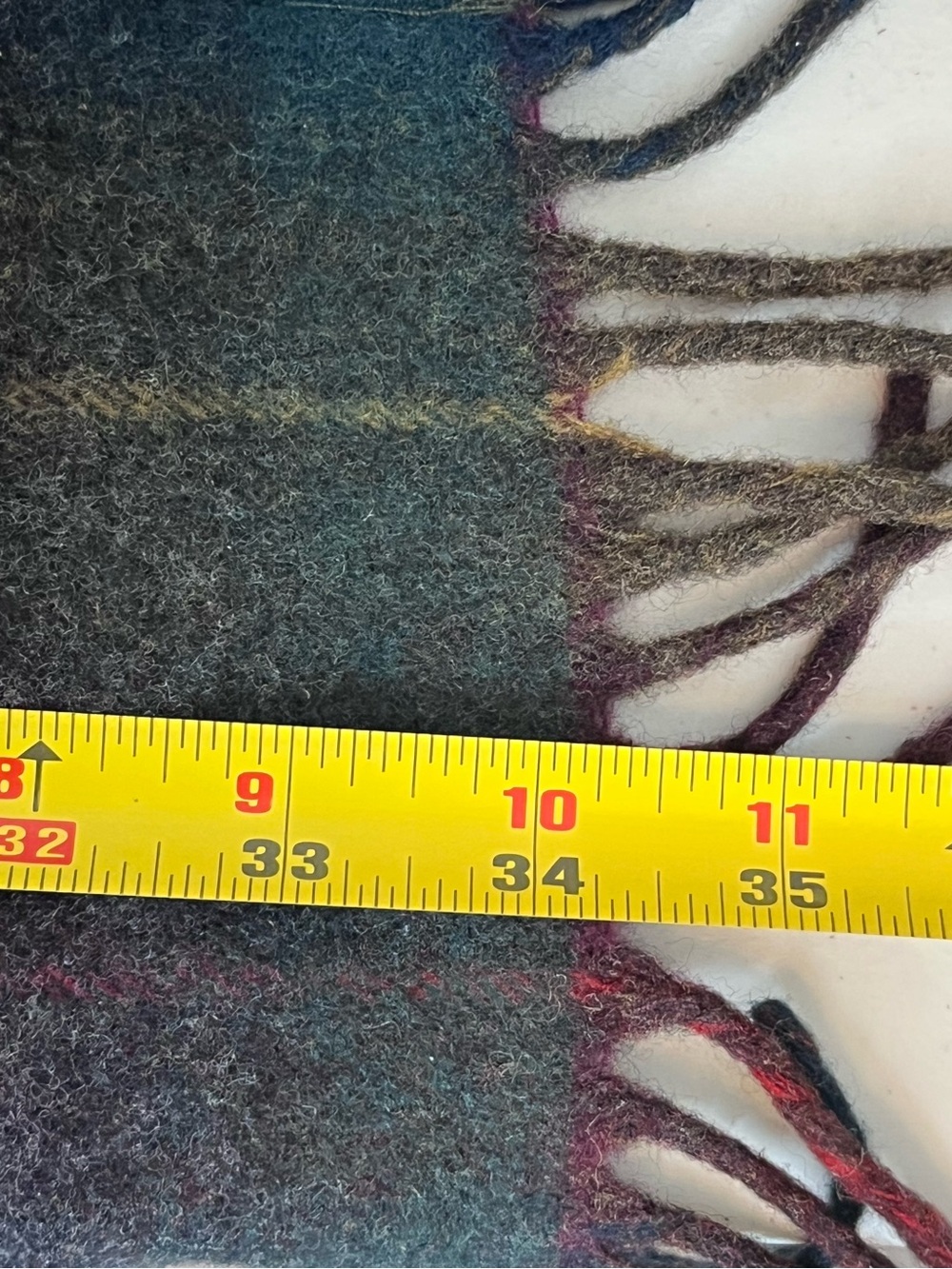 Green Grove Weavers Scotland 100% Lambswool Dark Academia Plaid Tartan Poncho - Picture 12 of 12